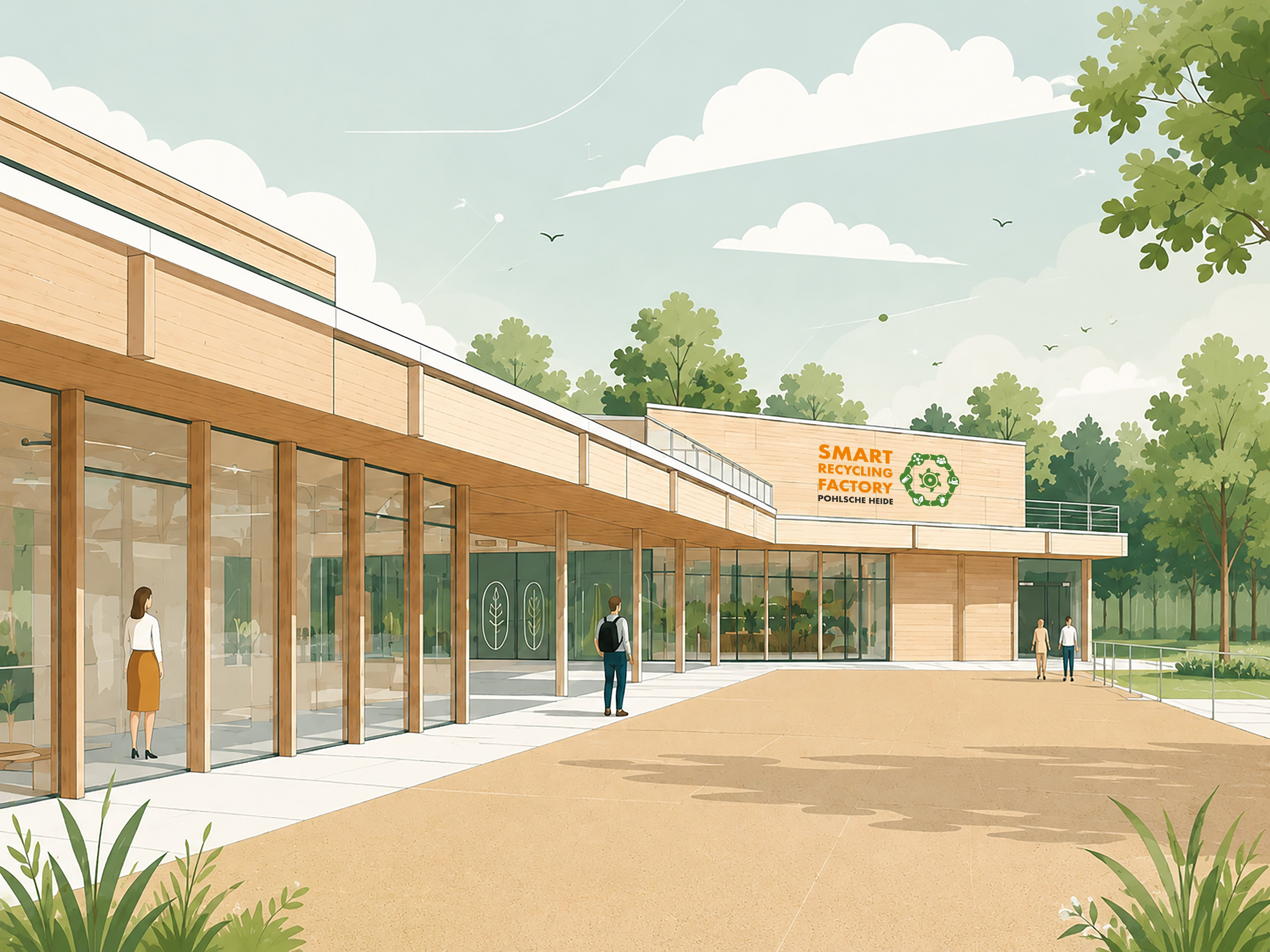 Visualisierung der Smart Recycling Factory auf der Pohlschen Heide in Hille